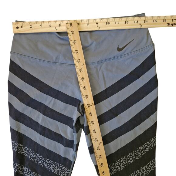 Nike Legendary Mezzo Zebra Tights Women’s Large Graphite/Black Training Leggings - Picture 5 of 5